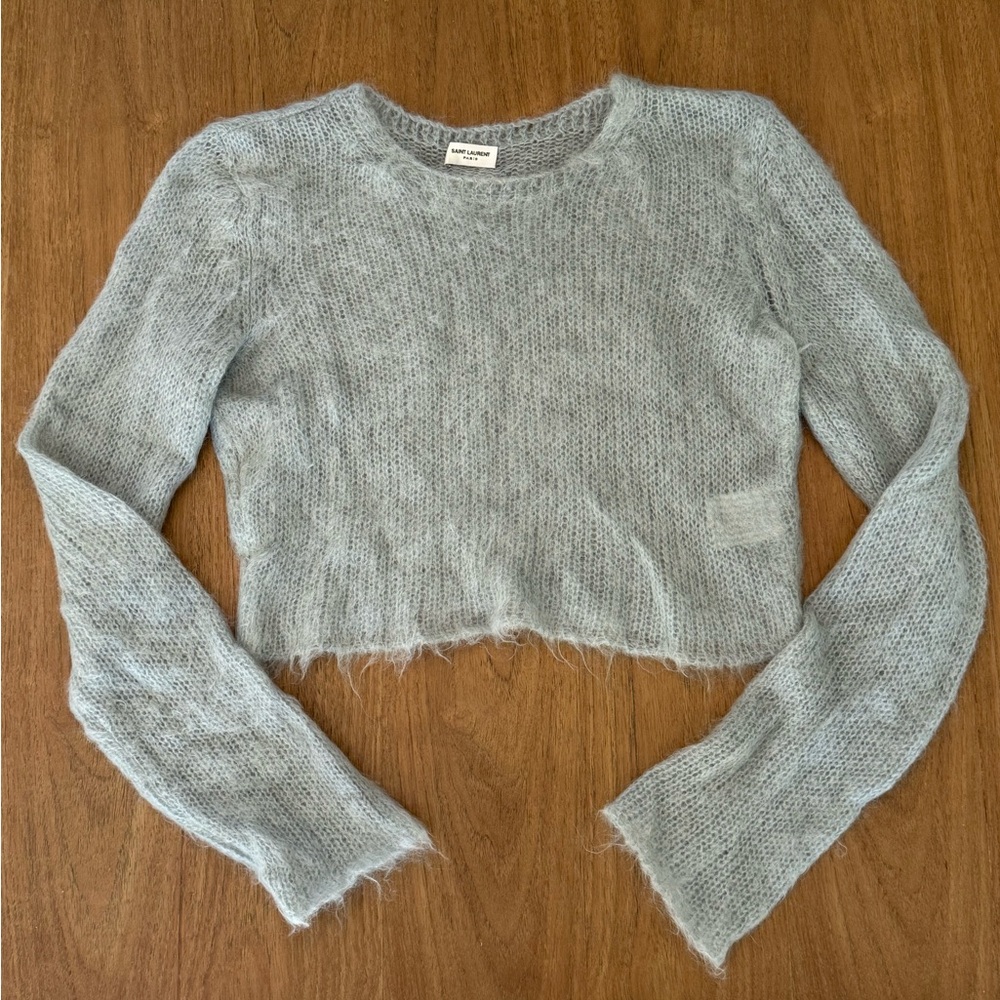 Saint Laurent Soft Light Green Knit Sweater